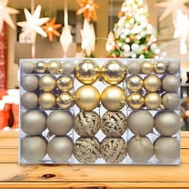 100Pcs Multi-Style Christmas Ball Ornaments Set, Shatterproof Hanging Decor with Glossy & Textured Accents, Festive Baubles for Xmas Tree & Party Decoration