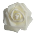 thumbnail image 2 of Yesbay 25/50/100 piezas de rosas artificiales de espuma de PE para decoración de bodas, hogar y habitación, color blanco leche, 2 of 8