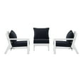 thumbnail image 2 of WestinTrends Avalon Outdoor Patio HDPE Sectional Sofa with Patio Cushions, White/Navy Blue, 2 of 5