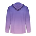 thumbnail image 3 of ohmzyzo Lightweight Hooded Sweatshirt for Men Casual Long Sleeve Gradient Color Pullover Tops Loose Fit Button Down Hoodies Shirt Purple 5XL, 3 of 4