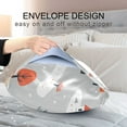 thumbnail image 4 of Yayeee Pillowcase King Size Set of 2 Satin Wrinkle Resistant Pillow Case, Cartoon Blue Houses, 4 of 7