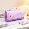 thumbnail image 4 of Cute Unisex Pencil Case Basic Stationery Storage Organizer for Office Home Study D, 4 of 5