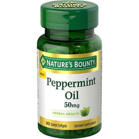 Nature's BountyÂ® Peppermint Oil, 50 mg, 90 Coated (Best Peppermint Oil Capsules)