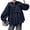 Navy, variant on Womens Puff Long Sleeve V Neck Ruffled Tiered Peplum Blouse Casual Loose Layered Shirt Tops