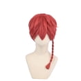 thumbnail image 3 of Peluca roja para cosplay, pelo corto con trenzas laterales, 35 cm, sintética, 3 of 3