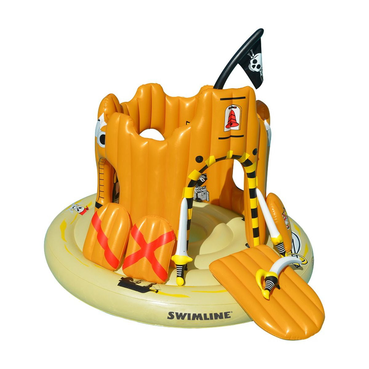 Swimline Vinyl Pirate Inflatable Play Center Pool Float, Multicolor