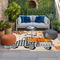 thumbnail image 2 of Happy Fall Outdoor Rug for Patio/Deck/Porch, Non-Slip Large Area Rug 3 x 5 Ft, Thanksgiving Truck Pumpkin Maple Leaf Plaid Indoor Outdoor Rugs Washable Area Rugs, Reversible Camping Rug Carpet Runner, 2 of 8