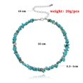thumbnail image 4 of ZHAOCHENG Gargantilla de cuentas turquesas estilo bohemio, collar corto irregular de turquesa, collar de cuentas de piedras preciosas azules, collar de piedra natural, joyería de cadena para mujeres y, 4 of 5