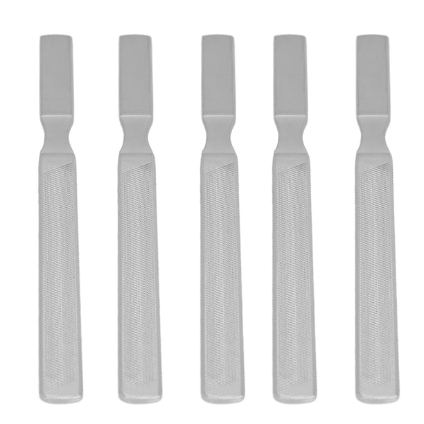 Limas De Uñas De Acero Inoxidable, Antideslizante, Lijado Fino, Lima De Uñas De Metal De Doble Cara De 4 Lados Para Uso Doméstico