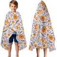 thumbnail image 3 of Pioneer Flower Floral Print Pattern Hooded Bath Towel，50"x30" for Ages 3 To 12 Kids, Quick Dry Lightweight Soft Microfiber Hood Beach Towel Cover Up for Kids, 3 of 7