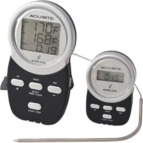 AcuRite Digital Meat Thermometer & Timer with Pager 00869 - Walmart.com ...