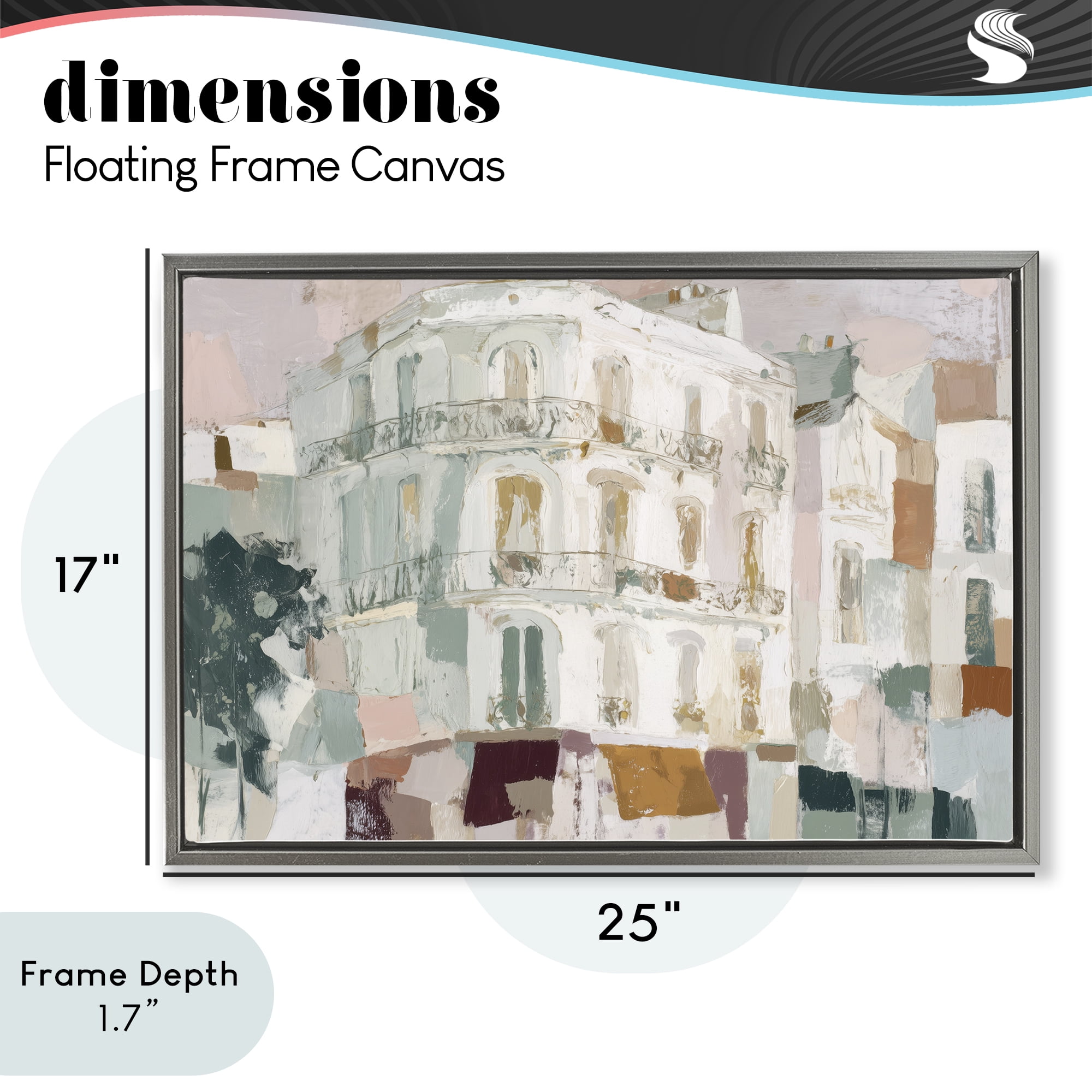 Stupell Industries Barcelona Street Corner Gray Framed Floater Canvas Wall Art, design by Chromatic Storm Studio