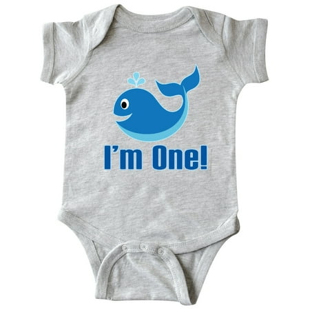 

Inktastic Babys 1st Birthday Boys Whale Gift Baby Boy Bodysuit