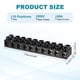 thumbnail image 2 of Bloque de terminal de doble fila Uxcell, 10 posiciones 500V 60A, tira de terminales de tornillo, bloque de barrera de cable para electrodomésticos, circuitos electrónicos, negro, 2 of 6
