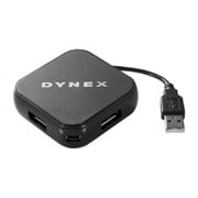 Dynex - Say It In Color 4-Port USB 2.0 Hub - Black
