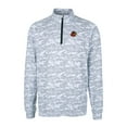 thumbnail image 2 of Men's Cutter & Buck  Charcoal Rochester Red Wings Big & Tall Traverse Camo Print Stretch Quarter-Zip Pullover Top, 2 of 3