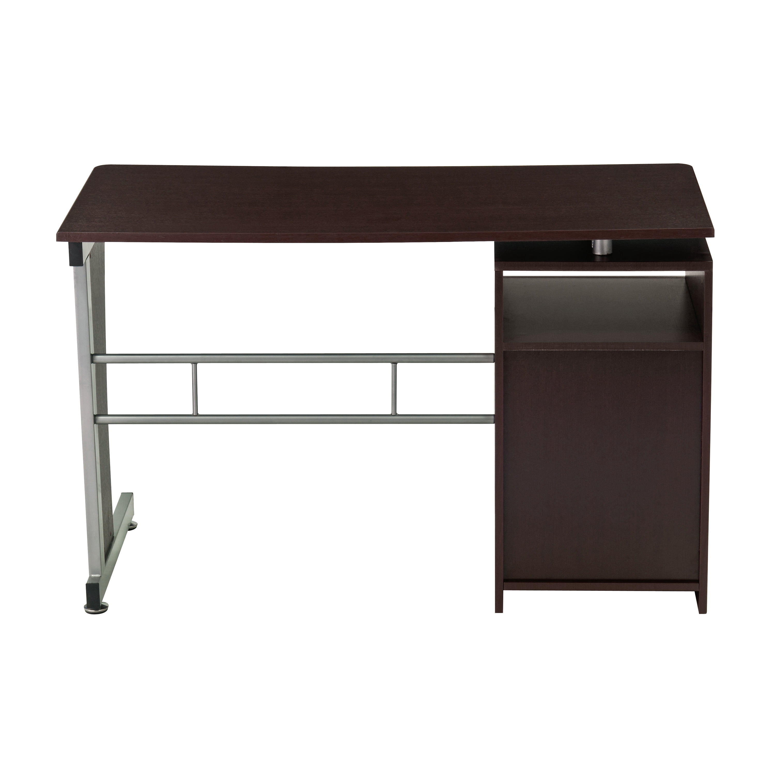 Techni Office Solutions 47.5" Chocolate Brown Computer Desk with Ample Storage