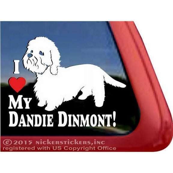 I Love My Dandie Dinmont Terrier | High Quality Vinyl Dog Window Decal