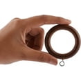 thumbnail image 2 of Set of 12 Wooden Curtain Rings Premium Handmade Rings Buffed Finish | Brown Curtain Rings (Inner Día 2.5 Inch and Outer Día 3.5 Inch), 2 of 5