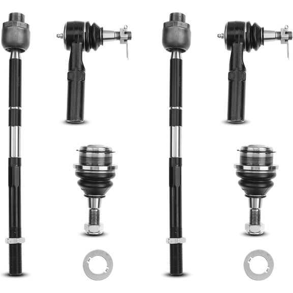 A-Premium 6Pcs Front Suspension Kit Inner Outer Tie Rod End Ball Joint Compatible with Dodge Ram 1500 2002-2005