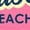 Hot Pink, variant on Paradise Beach in Key West with Palm Trees and Car Boys or Girls Baby T-Shirt