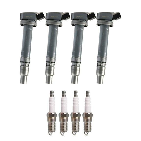 Set of 4 ISA Ignition Coils and 4 Spark Plugs Compatible with Pontiac Vibe 2003-2006 1.8L L4 1795cc -ci  Replacement for UF314