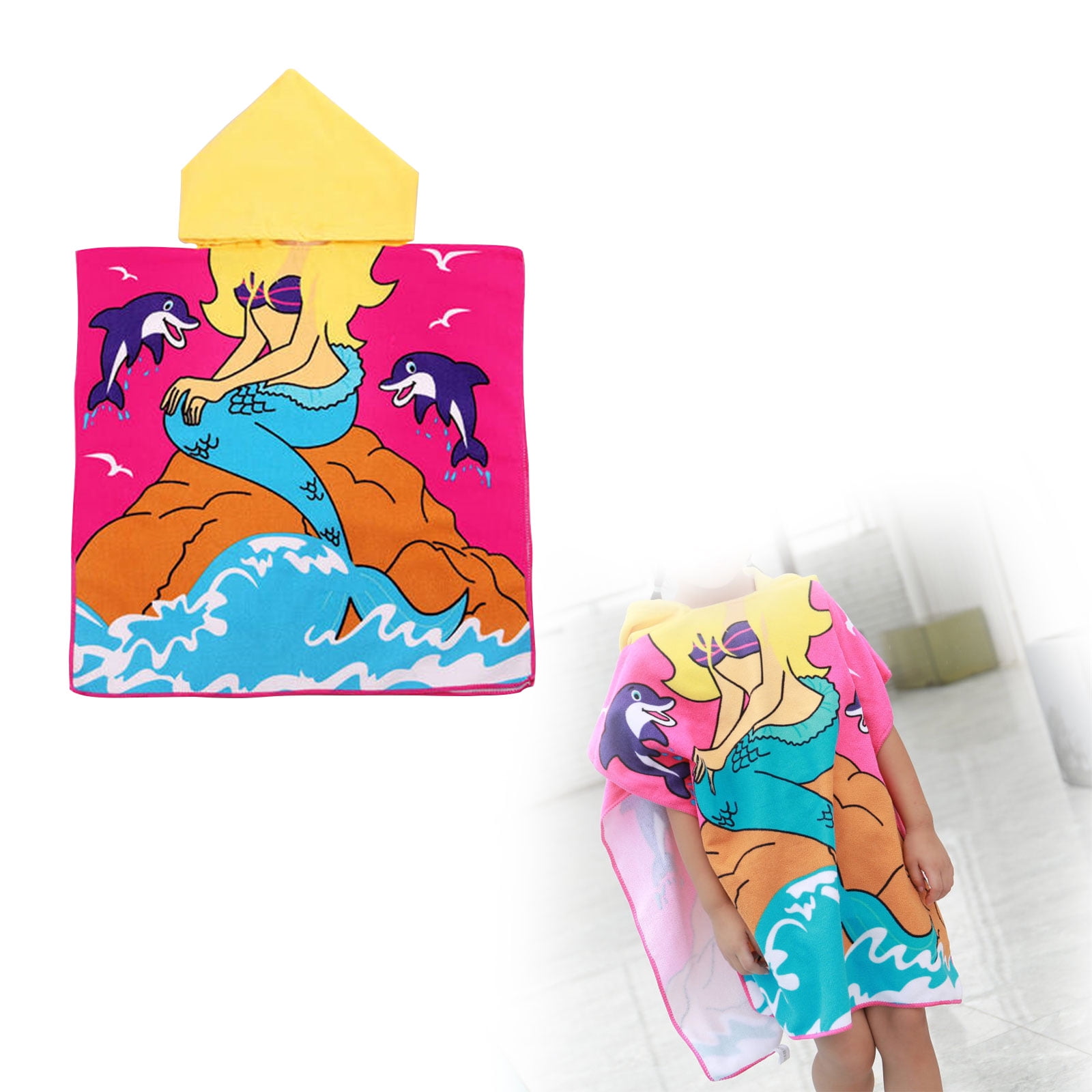 Xinlie Kids Bath Beach Hooded Towel for Girls