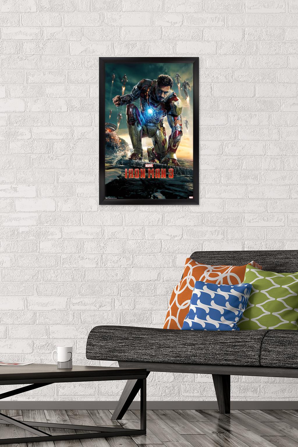 Marvel Cinematic Universe - Iron Man 3 - One Sheet Wall Poster, 14.725" x 22.375", Framed