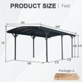 thumbnail image 6 of CarButler 10x19x7ft Metal Outdoor Arch Carport Heavy Duty Carport for Driveway Car, Truck, 6 of 8