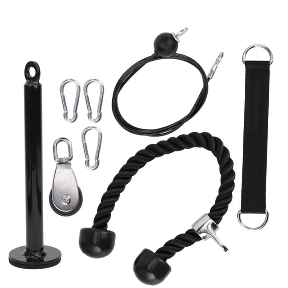 FAGINEY Forearm Wrist Roller Trainer, 8Pcs Portable Fitness Equipment DIY Pulley Cable Machine Exercise Arm Strength Training Triceps, For LAT Pulldowns, Bicep Curls, Triceps Extensions