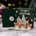 thumbnail image 4 of Christmas Cards 4.3x4.3inch Small Up Card With Envelopes Stickers 3D Cute Holiday Greeting Cards Santa Snowman Reindeer Xmas Tree Christmas Cards For Kids丨F, 4 of 7