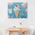 thumbnail image 2 of BCIIG Ice Cream Wall Decor Canvas Art Print for Home Office, Aesthetic Room Decor, Waterproof and Tear Resistant, Various Sizes 16x12in, 2 of 6