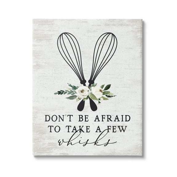 Stupell Industries Take A Few Whisks Phrase Food & Beverage Painting Gallery Wrapped Canvas Print Wall Art, 16 x 20