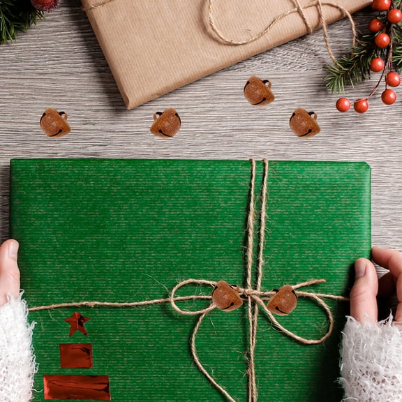 SWETRACE 50Pcs Tiny Rustic Jingle Bells for Craft Enthusiasts and Decorators 1.50X1.50X1.50cm