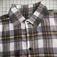 thumbnail image 5 of Men's Casual Long Sleeve Button-Down Shirt with Checkered Pattern and Chest Pockets, 5 of 9