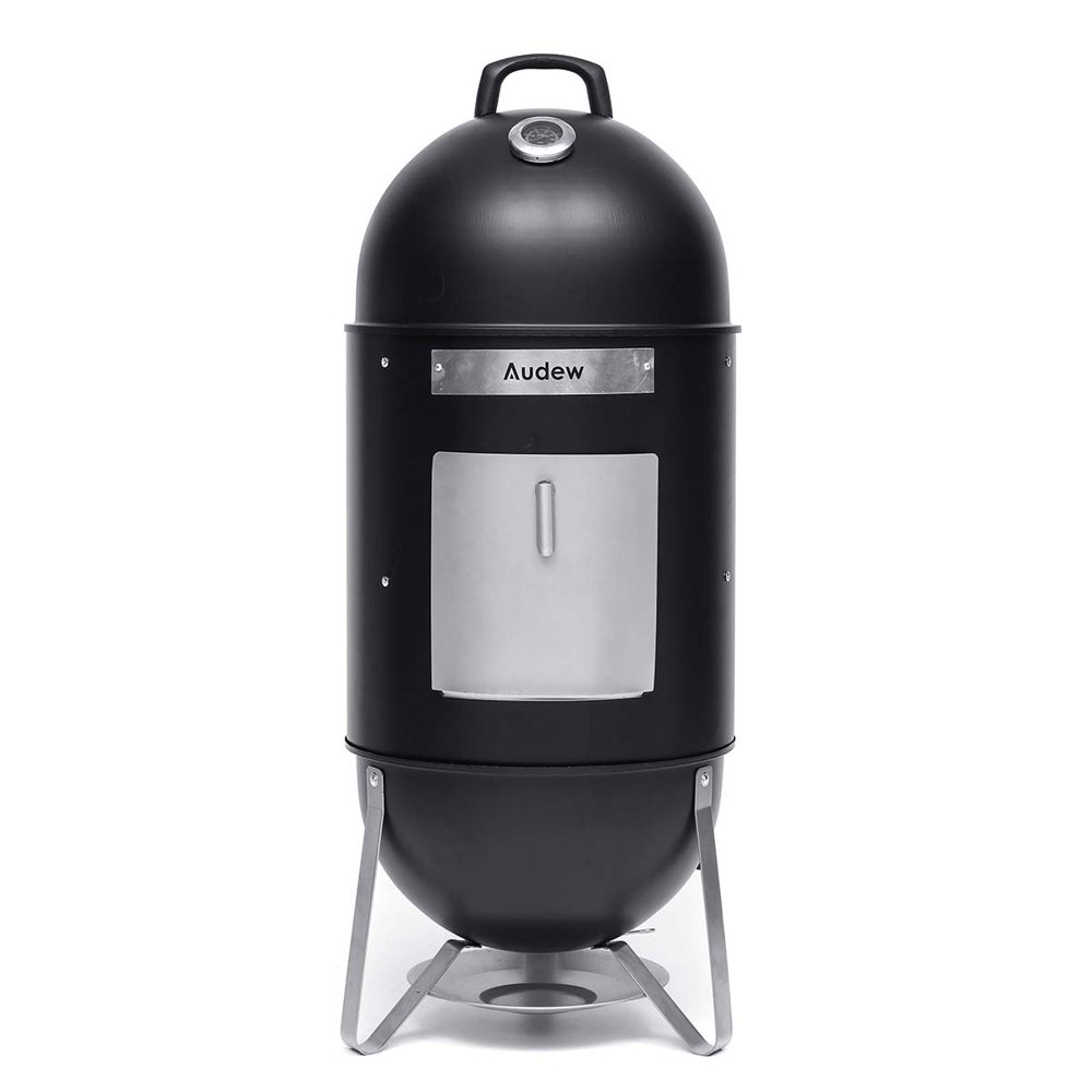 Audew Charcoal Smoker Grill 18Inch Vertical Combo Water Grill BBQ Heat