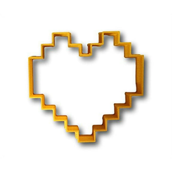 8-bit Heart Cookie Cutter- Fast Shipping - Sharp Edges - Exceptional Quality