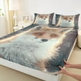 thumbnail image 3 of Feelyou Kawaii Jungle Fox Queen Sheet Sets, Winter Wildlife Animal Flat Sheet, Teen Kid Child Queen Fitted Sheet, Microfiber Bedroom Decor, 4 Pieces, 3 of 7