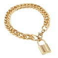 thumbnail image 1 of MLINS 1Pc Fashion Hollow Metal Foot Chain Vintage Lock Pendant Ankle Chain Decor, 1 of 7