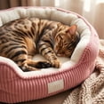 thumbnail image 6 of Sahpxhe Washable Dog Bed, Winter Warm Comfortable Round Deep Sleep Plush Pet Bed With Raised Rim For Small Medium Dogs, 6 of 6