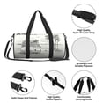 thumbnail image 6 of Haiem Summer Vacation Scene With Camping Van Pattern Gym Bag for Women Men, Waterproof Travel Duffel Bags, Personal Item Travel Bag Weekender Bag with Shoes Compartment & Wet Pocket, 6 of 8