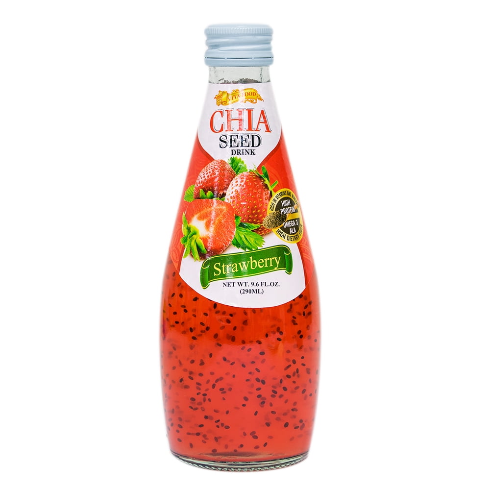 Vita Food Chia Seed Drink Strawberry Flavor 9.6oz.