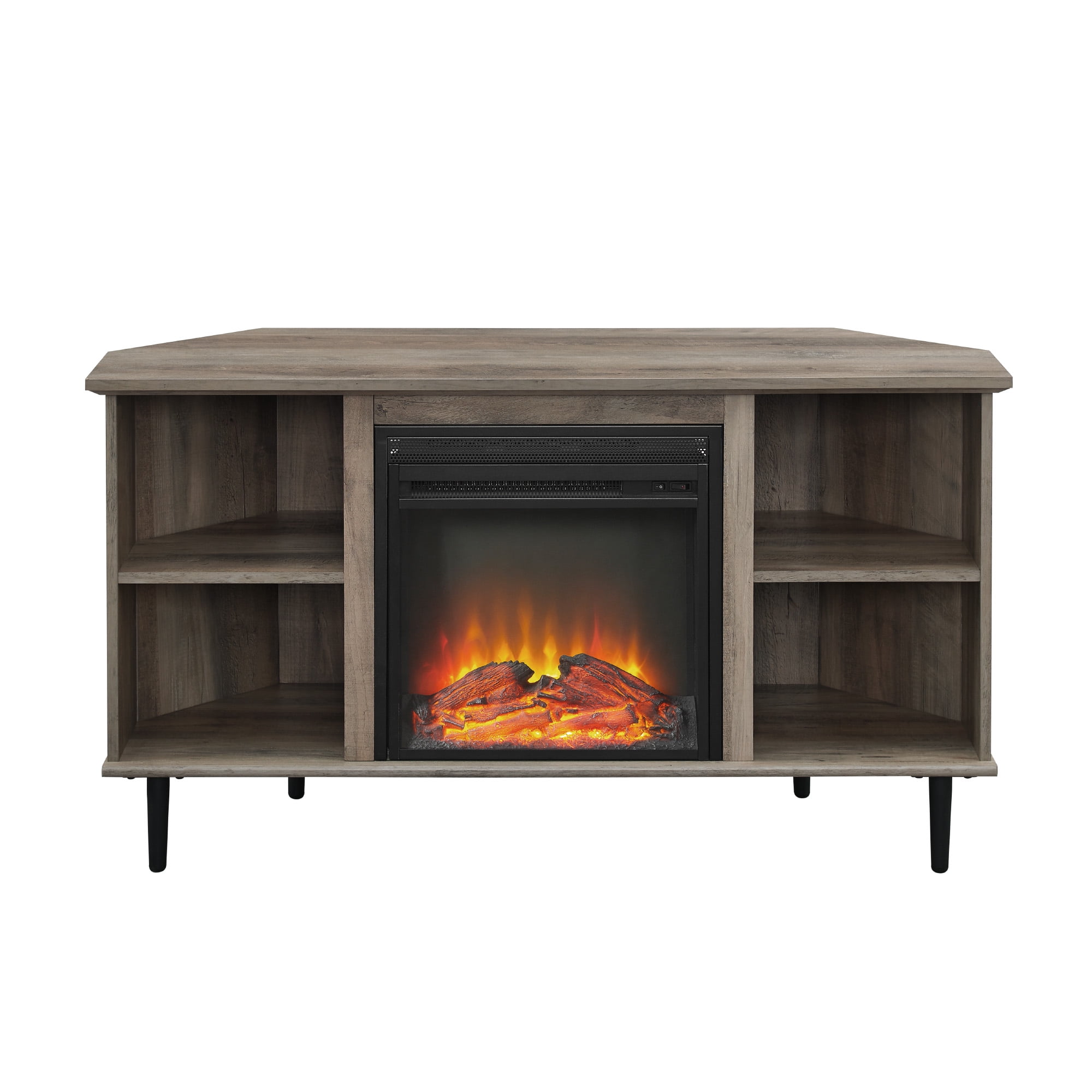 Manor Park Corner Fireplace TV Stand for TVs up to 55", Grey Wash