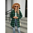 thumbnail image 3 of Women's fashionable loose and slimming American retro checkered shirt, 3 of 4