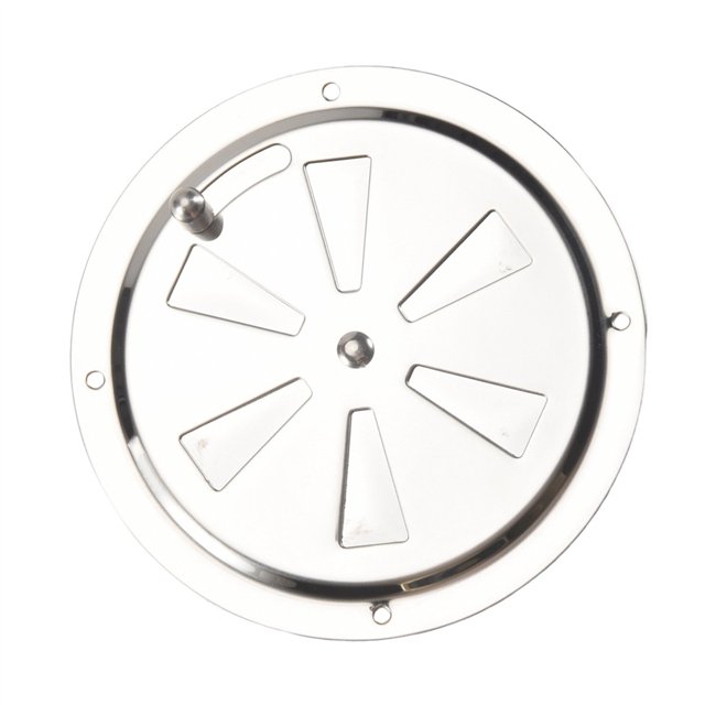 Rejilla de ventilación redonda con manija lateral, cubierta de rejilla para embarcaciones marinas, vehículos recreativos y carga, rejilla de ventilación de acero inoxidable 316.