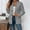 Gray, variant on Women's Solid Color Button Front Casual Jacket With Long Sleeves No Hood​​