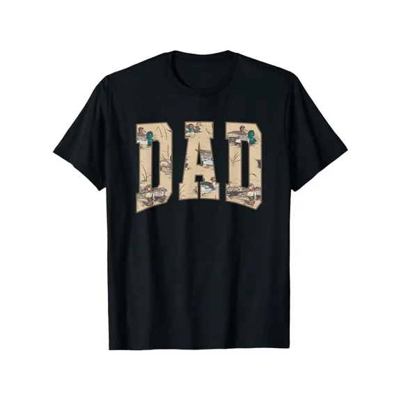 Men's Mallard Duck Dad Graphic T-Shirt, Father's Day Wildlife Nature Tee