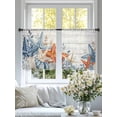 thumbnail image 4 of Orange Blue Starfish Coastal Sheer Curtains 54 Inch Length 2 Panels Set Window Treatments, Summer Beach Eucalyptus Retro Rod Pocket Semi Curtains for Living Room/Bedroom/Kitchen Décor, 104"W x 54"L, 4 of 7