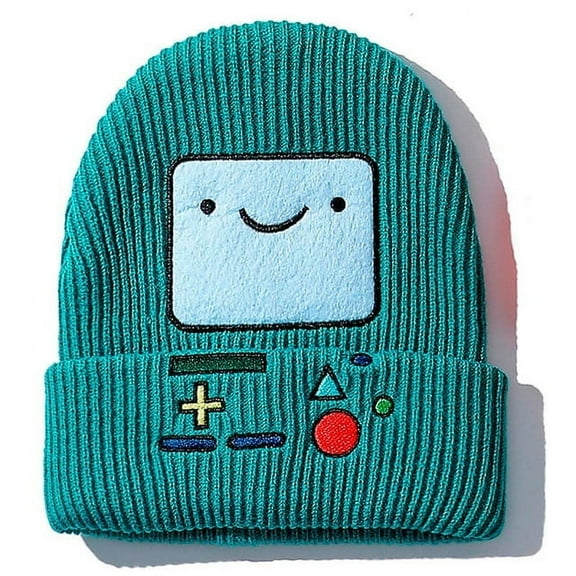 XIHAMA-Autumn Winter Knit Hat Cartoon Adventure Time Anime Beanie Hat For Women MenLake blue