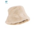 thumbnail image 4 of Deago Winter Bucket Hat for Women Warm Hats Vintage Faux Fur Wool Outdoor Fisherman Cap (Beige), 4 of 6
